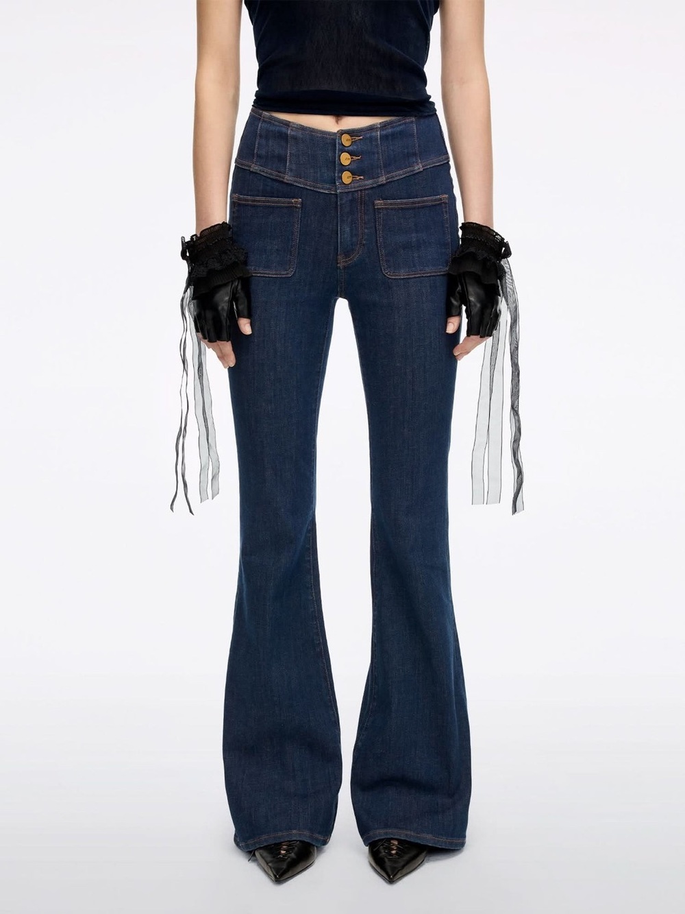 Miss Sixty Everyday-Glenda Plus 5 Flared Blue Jeans